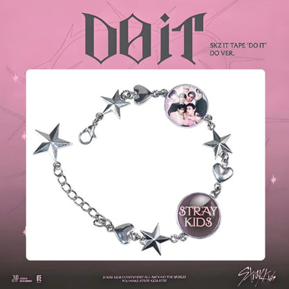 Stray Kids SKZ Do It K-pop bracelet fan merch star charm bracelet with group photo