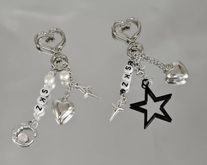 Stray Kids SKZ keychain star heart K-pop fan merch accessory