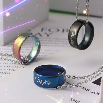 Stray Kids SKZ ring necklace K-pop fan jewelry pendant merch