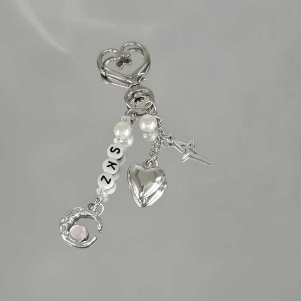 Stray Kids SKZ star heart charm keychain K-pop fan merch