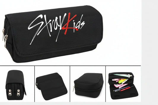 trousse noire Stray Kids logo K-pop